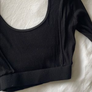 Ribbed open back top